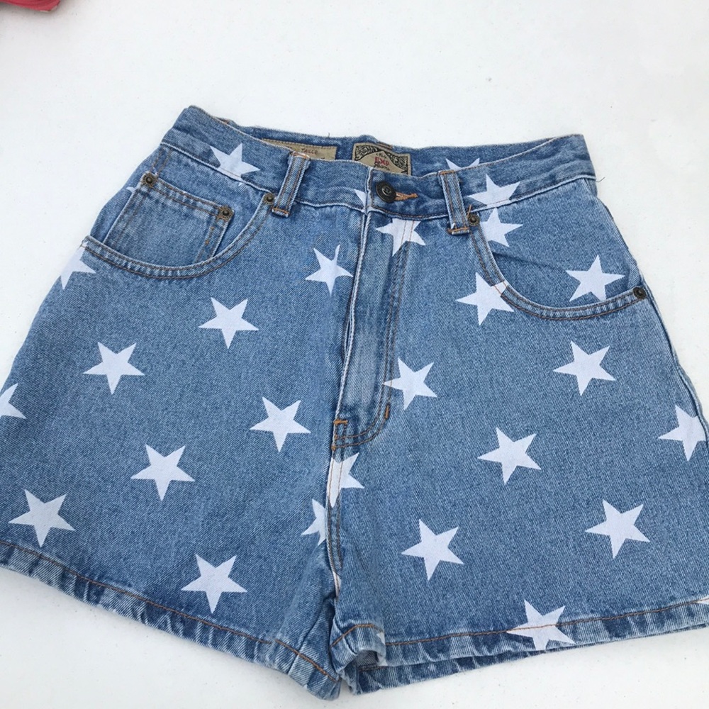 VINTAGE  High rise star denim shorts